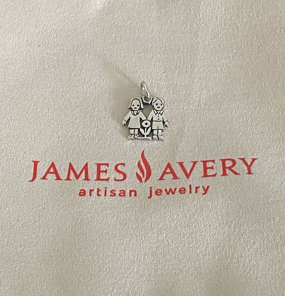 James Avery Retired “Love is” Charm Featuring A Boy & A Girl